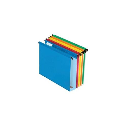 Pendaflex Extra Capacity 2" Hanging File Folders - Letter - 8 1/2" x 11" Sheet Size - 2" Expansion - 1/5 Tab Cut - Assorted - 3.70 lb - Recycled - 20 / Box