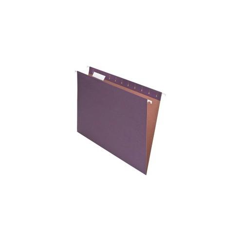 Pendaflex Earthwise Hanging Folders - Letter - 8 1/2" x 11" Sheet Size - 1/5 Tab Cut - Fiber - Violet - Recycled - 25 / Box