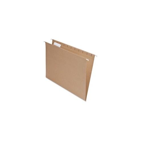 Pendaflex Earthwise Hanging Folders - Letter - 8 1/2" x 11" Sheet Size - 1/5 Tab Cut - Natural - Recycled - 25 / Box