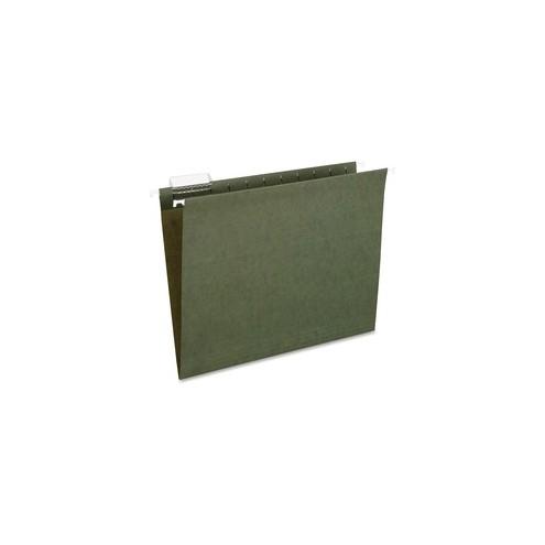 Pendaflex Essentials Std Green Hanging Folders - Letter - 8 1/2" x 11" Sheet Size - 1/5 Tab Cut - Standard Green - Recycled - 25 / Box