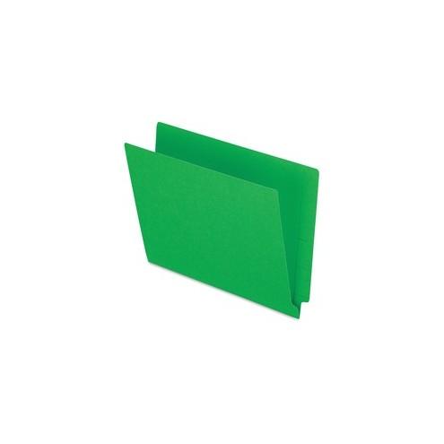 Pendaflex Color End Tab Folders - Letter - 8 1/2" x 11" Sheet Size - 3/4" Expansion - 11 pt. Folder Thickness - Green - Recycled - 100 / Box