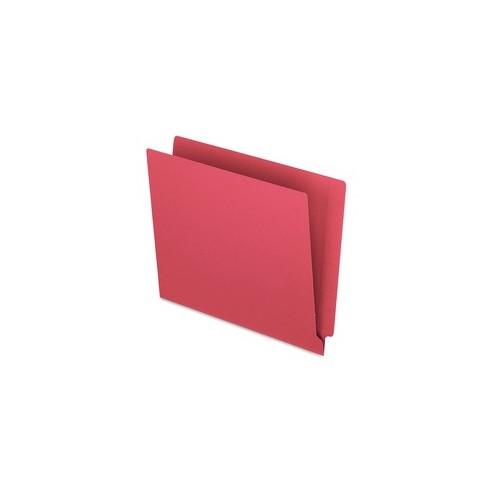 Pendaflex Color End Tab Folders - Letter - 8 1/2" x 11" Sheet Size - 11 pt. Folder Thickness - Red - 8.60 lb - Recycled - 100 / Box