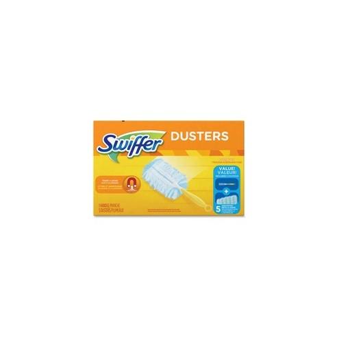 Swiffer Unscented Duster Kit - 5 pieces/Kit - 6 / Carton - Fiber - Blue, Yellow