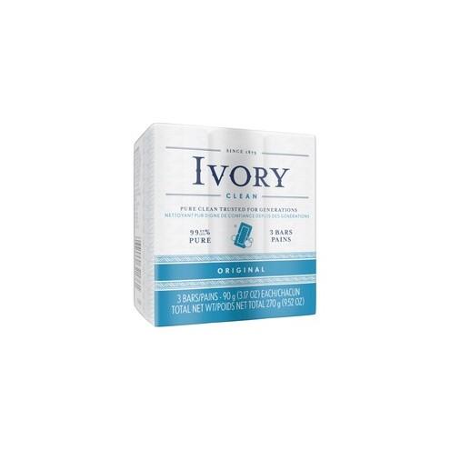 Ivory Bar Soap - 3.10 oz - Skin - White - Fragrance-free - 3 / Pack