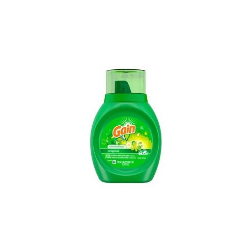 Gain Liquid Laundry Detergent - Liquid - 25 fl oz (0.8 quart) - Original Scent - 6 / Carton - Green