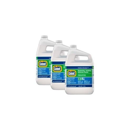 Comet Disinfecting Bathroom Cleaner - Liquid - 128 fl oz (4 quart) - Citrus Scent - 3 / Carton - White