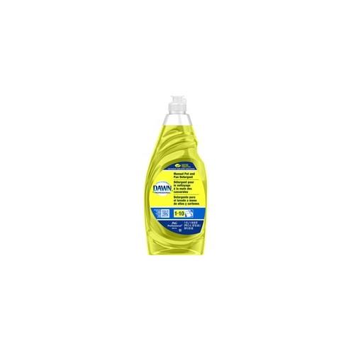 Dawn Manual Pot/Pan Detergent - Liquid - 38 fl oz (1.2 quart) - Lemon Scent - 1 Bottle - Yellow