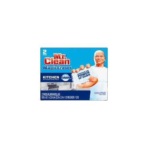 Mr. Clean Procter & Gamble Magic Eraser Kitchen Scrubber - Pad - Orange Scent - 2.40" Width x 3.90" Length - 2 / Box - White