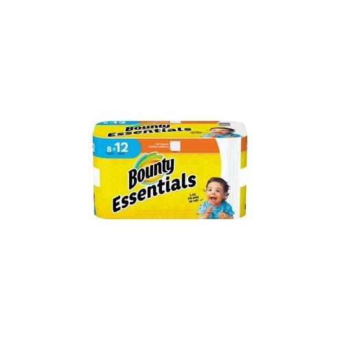 Bounty Essentials Paper Towel Rolls - 2 Ply - 60 Sheets/Roll - White - For Kitchen - 8 Rolls Per480 Quantity PerCarton - 480 / Carton