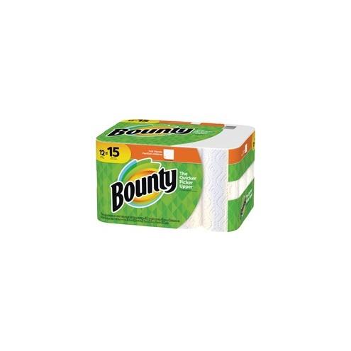 Bounty Paper Towel Rolls - 2 Ply - 45 Sheets/Roll - White - Absorbent - For Kitchen - 540 Quantity Per Carton - 540 / Carton