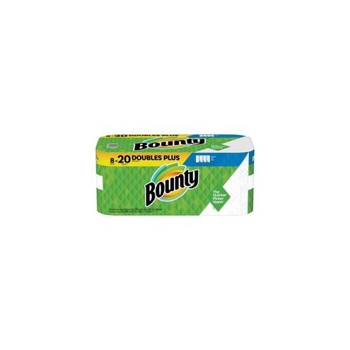 Bounty SAS 8-roll Paper Towels - 2 Ply - 12.30" x 24.50" - 138 Sheets/Roll - White - Paper - Perforated, Durable, Absorbent - For Kitchen - 8 Rolls Per Pack - 1104 / Pack