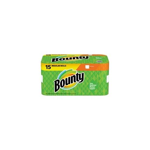 Bounty Paper Towel Rolls - 2 Ply - 36 Sheets/Roll - White - Absorbent - For Kitchen - 540 Quantity Per Carton - 540 / Carton