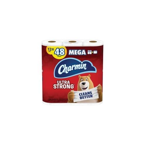 Charmin Ultra Strong Bath Tissue - 2 Ply - 286 Sheets/Roll - White - Strong, Absorbent, Clog Safe, Septic Safe - For Office Building, Public Facilities, School - 48 / Carton