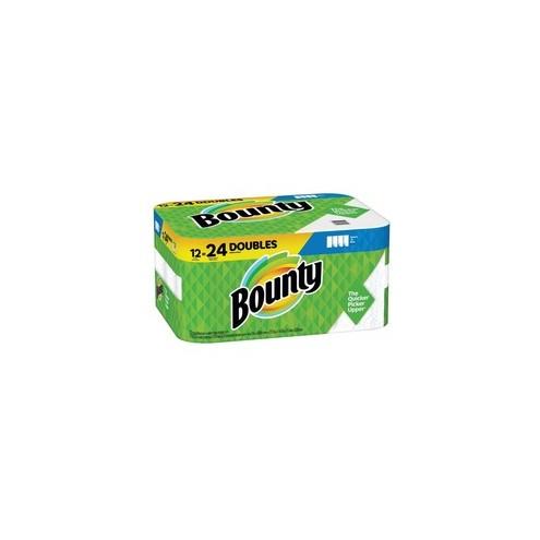 Bounty Bounty SAS 12-roll Paper Towels - 2 Ply - 16.50" x 22.10" - 110 Sheets/Roll - White - Paper - Perforated, Durable, Absorbent - For Kitchen - 12 Rolls Per Pack - 1320 / Pack