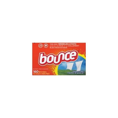 Bounce Dryer Sheets - Sheet - Outdoor Fresh Scent - 160 / Box - 960 / Carton - Orange