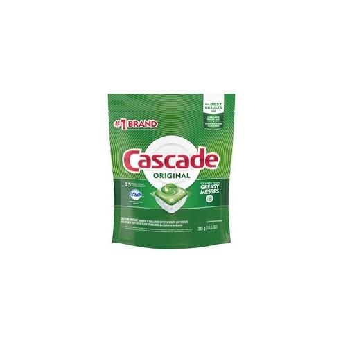 Cascade ActionPacs Dish Detergent - Fresh Scent - 25 / Pack - White, Green