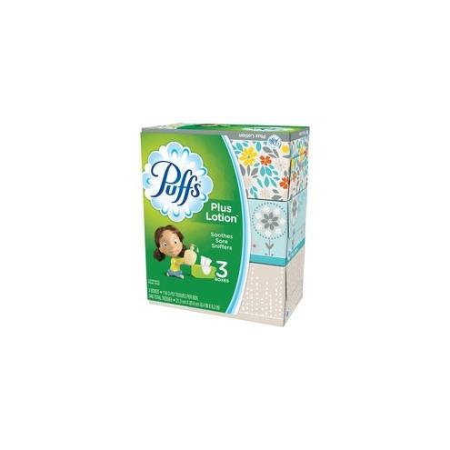 Puffs Plus Lotion Facial Tissues - White - 116 Quantity Per Box - 24 / Carton