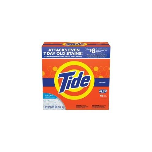 Tide Powder Laundry Detergent - Concentrate Powder - 95 oz (5.94 lb) - Original Scent - 3 / Carton - Orange