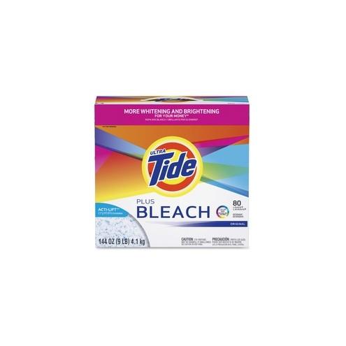 Tide Vivid Plus Bleach Detergent - Powder - 144 oz (9 lb) - Original Scent - 2 / Carton - White