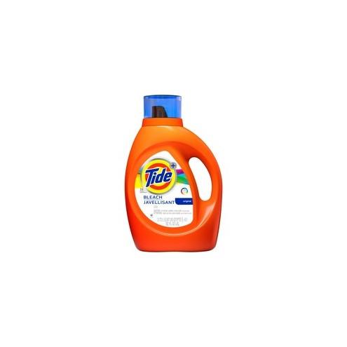 Tide Plus Bleach Lndry Detergent - Liquid - 92 fl oz (2.9 quart) - Original Scent - 1 / Bottle - Orange