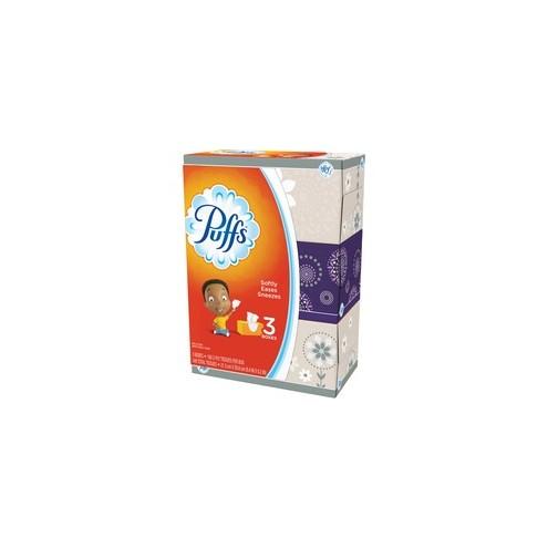 Puffs Basic Facial Tissues - 2 Ply - Multi - Durable, Soft - For Face, Skin, Multipurpose - 180 Quantity Per Box - 24 / Carton