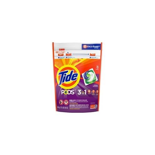 Tide Pods Spring Meadow Detergent - Powder - Spring Meadow Scent - 140 / Carton - White, Orchid