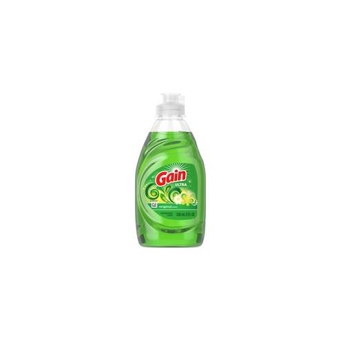 Gain Ultra Original Scent Dish Liquid - Liquid - 8 fl oz (0.3 quart) - Original ScentBottle - 18 / Carton - Green