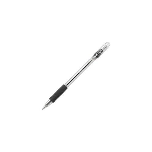 Pilot EasyTouch Ballpoint Pens - Medium Pen Point - 1 mm Pen Point Size - Refillable - Black Oil Based Ink - Clear Barrel - 12 / Dozen