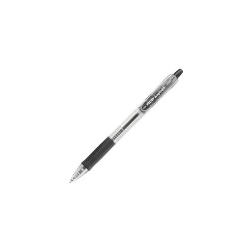 Pilot EasyTouch Retractable Ballpoint Pens - Fine Pen Point - 0.7 mm Pen Point Size - Refillable - Retractable - Black - Clear Barrel - 12 / Dozen