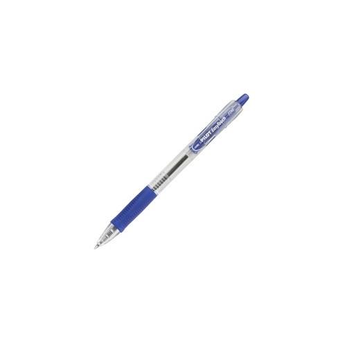 Pilot EasyTouch Retractable Ballpoint Pens - Fine Pen Point - 0.7 mm Pen Point Size - Refillable - Retractable - Blue - Clear Barrel - 12 / Dozen