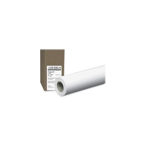 PM Amerigo Inkjet Print Inkjet Paper - 30" x 500 ft - 20 lb Basis Weight - Smooth - 2 / Carton - White