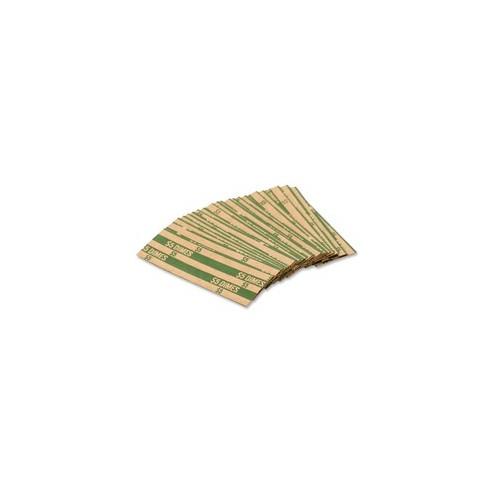 PAP-R Flat Coin Wrappers - Total $5.0 in 50 Coins of 10¢ Denomination - Heavy Duty - Paper - Green