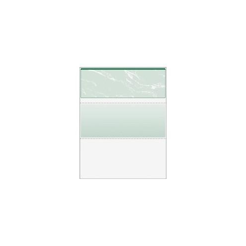 DocuGard High Security Green Marble Business Checks with 11 Features to Prevent Fraud - Letter - 8 1/2" x 11" - 24 lb Basis Weight - 500 / Ream - Marble Green