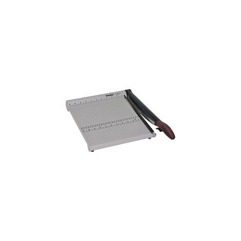 Premier PolyBoard Trimmers - Cuts 10Sheet - 12" Cutting Length - Straight Cutting - 0.5" Height x 11" Width x 13" Depth - Stainless Steel Blade, Polyboard - Gray