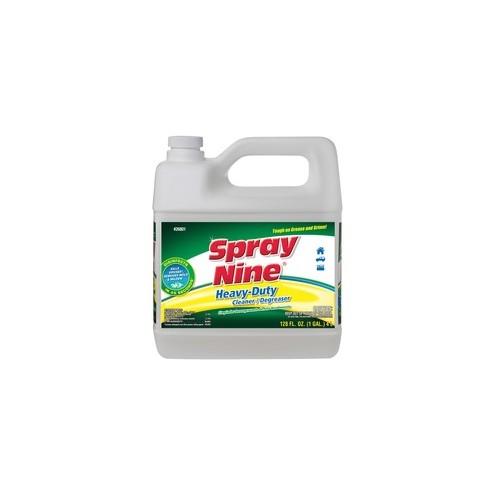 Spray Nine Heavy-Duty Cleaner/Degreaser + Disinfectant - Liquid - 128 fl oz (4 quart) - 1 Each - Clear