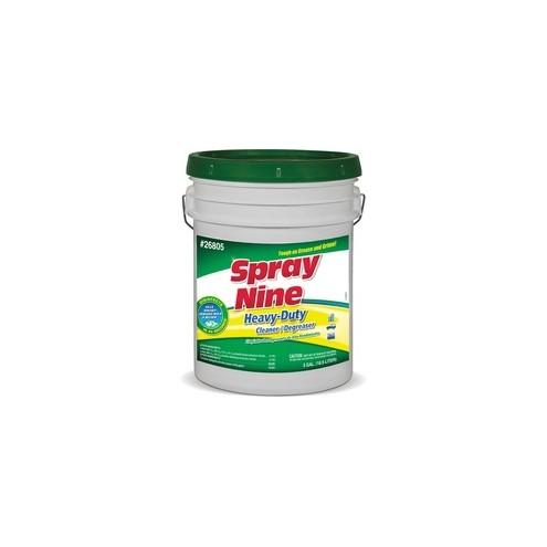 Spray Nine Heavy-Duty Cleaner/Degreaser + Disinfectant - Liquid - 640 fl oz (20 quart) - Mild Scent - 1 Each - Clear