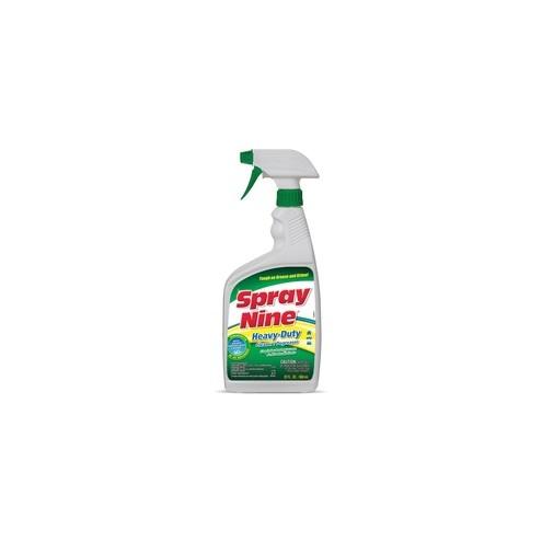 Spray Nine Heavy-Duty Cleaner/Degreaser + Disinfectant - Liquid - 22 fl oz (0.7 quart) - 1 Each - Clear