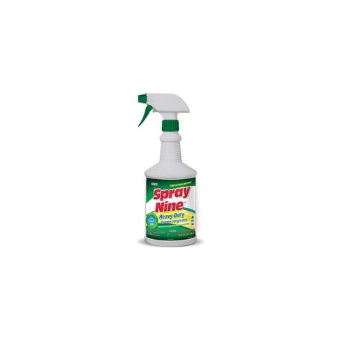 Spray Nine Permatex Multipurpose Cleaner/Disinfectant Spray - Spray - 32 fl oz (1 quart) - 12 / Carton - Clear