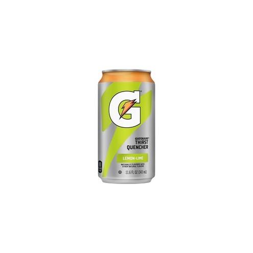 Quaker Oats Gatorade Can Flavored Thirst Quencher - Ready-to-Drink - Lemon Lime Flavor - Can - 24 / Carton