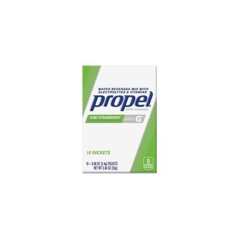 Propel Water Beverage Mix Packets with Electrolytes and Vitamins - Powder - Kiwi Strawberry Flavor - 0.08 oz - 120 / Carton