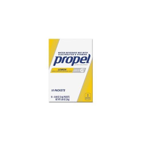 Propel Water Beverage Mix Packets with Electrolytes and Vitamins - Powder - Lemon Flavor - 0.08 oz - 120 / Carton