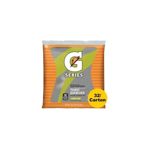 Gatorade Thirst Quencher Powder Mix - Powder - Lemon Lime Flavor - 1.31 lb - 2.50 gal Maximum Yield - Pouch - 32 / Carton