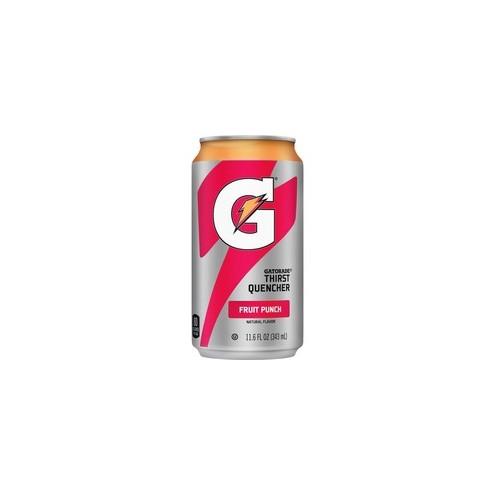 Quaker Oats Gatorade Can Flavored Thirst Quencher - Ready-to-Drink - Fruit Punch Flavor - 11.60 fl oz (343 mL) - Can - 24 / Carton