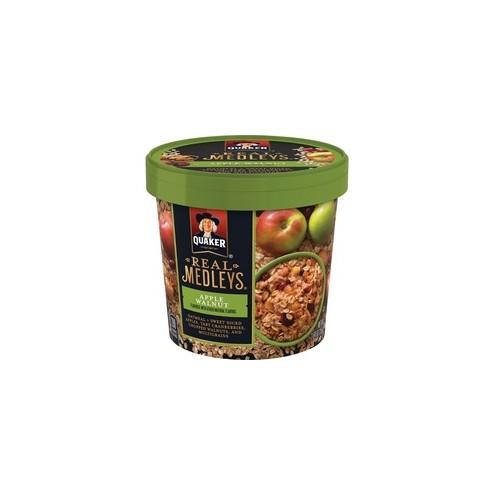 Quaker Oats Real Medleys Apple Walnut Oatmeal - Apple Walnut - 1.34 oz - 12 / Carton