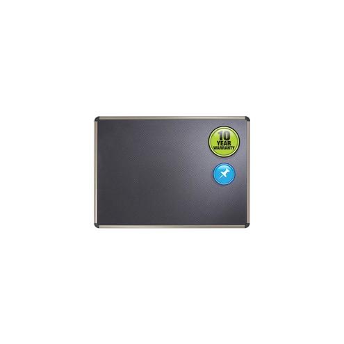 Quartet Prestige Embossed Bulletin Board - 36" Height x 48" Width - Black Foam Surface - Self-healing - 1 Each