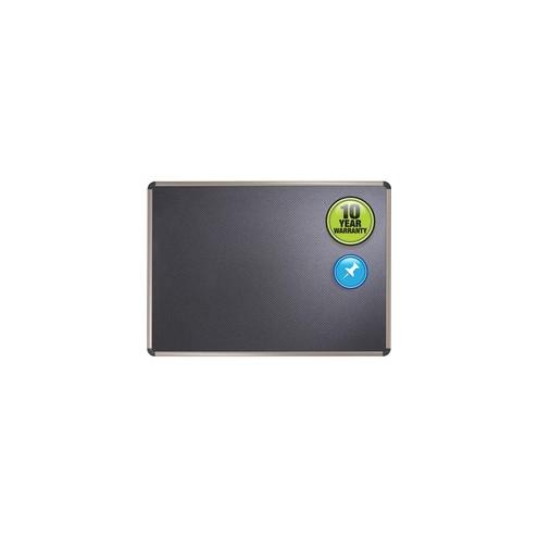 Quartet Prestige Embossed Bulletin Board - 48" Height x 72" Width - Black Foam Surface - Self-healing - 1 Each