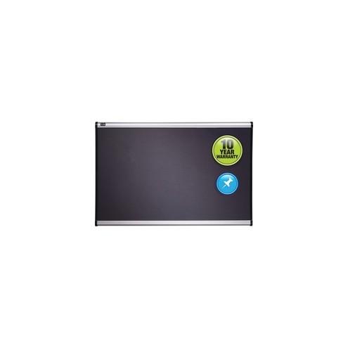 Quartet Prestige Diamond Mesh Bulletin Board - 48" Height x 72" Width - Gray Fabric Surface - Self-healing, Fade Resistant - Silver Aluminum Frame - 1 Each