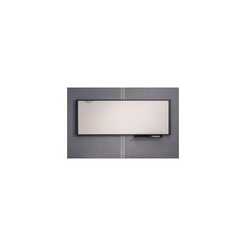 Quartet Prestige Total Erase Cubicle Whiteboard - 48" (4 ft) Width x 18" (1.5 ft) Height - White Surface - Graphite Frame - Horizontal - 1 / Each