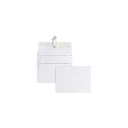 Quality Park Greeting Card/Invitation Envelopes - Announcement - #5-1/2 - 4 3/8" Width x 5 3/4" Length - 24 lb - Peel & Seal - 100 / Box - White