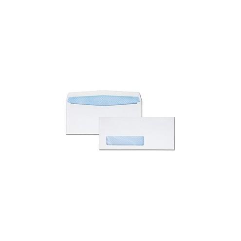 Quality Park Wove Finish Security Window Envelope - Security - #9 - 8 7/8" Width x 3 7/8" Length - 24 lb - Gummed - 500 / Box - White